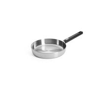 WOLL - poêle plate Logic Steel Ø 24 cm en acier inoxydable, sans PFAS, manche amovible, induction, tous feux, résistante au four