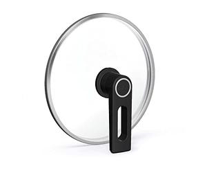 Woll S28SLM Smart Lid rond Ø 28 cm Bouton de couvercle avec évent permanent Transparent Verre