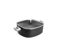 WOLL - Set casserole carrée Eco Logic QXR 28 x 28 cm avec couvercle - 2 poignées en acier inoxydable - casserole en aluminium avec revêtement antiadhésif Diamond QXR sans PFAS - compatible induction