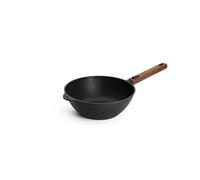 WOLL - Wok et poêle à sauté Eco Logic QXR Ø 24 cm avec manche amovible en bois - wok antiadhésif sans PFAS, compatible four - poêle induction - poêle pour induction - wok