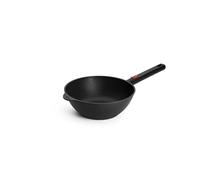 Wok en fonte Woll Eco Logic QXR : manche amovible, Ø 24 cm, hauteur 9 cm, compatible avec tous les types de cuisinières, y compris l'induction