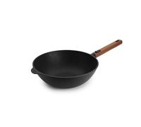 Woll - Wok et poêle à sauté Eco Logic QXR Ø 28 cm avec manche amovible en bois - wok antiadhésif sans PFAS, compatible four - poêle induction - poêle pour induction - wok