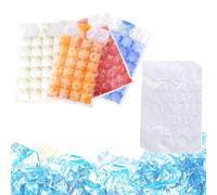 WOLMIK Lot de 20 sacs à glaçons avec fermeture automatique pour congélateur, cocktail, whisky, boissons fraîches et aliments pour bébé