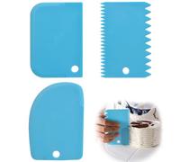 WOLMIK Lot de 3 spatules à gâteau en plastique pour pâte à pâtisserie, fondant, crème, bord de gâteau, décoration latérale, glaçage, décoration de gâteau