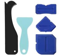 WOLMIK Lot de 5 outils de lissage pour joints en silicone - Grattoir en silicone - Outils d'étanchéité pour cuisine, salle de bain, sol, carrelage