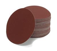 Woltersberger® 50 pièces disques abrasifs excentriques Ø 150mm | Granulométrie P60|P100|P150|P320|P600 | non perforé rouge | Papier de verre Set de feuilles abrasives