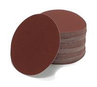 Woltersberger® 50 pièces Disques Abrasifs Rouge │ sans trou │ Ø 150 mm │ grain 320 │ pour ponceuses orbitales aléatoires │ feuilles abrasives │ papier de verre