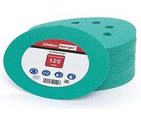 Woltersberger® 50 pièces Disques Abrasifs Vert │ 8 trous │ Ø 125 mm │ grain 120 │ pour ponceuses orbitales aléatoires │ feuilles abrasives │ papier de verre