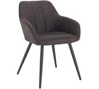 WOLTU 1 pièce Chaise de Salle à Manger Chaise de Cuisine rembourrée en Tissu Scientifique, Pied en métal,Brun Foncé BH224dbr-1