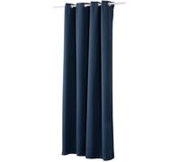 WOLTU 1 pièce Rideau occultant à œillets pour fenêtre Porte, Thermique Isolant,135x225cm,Bleu Foncé VH5878dbl