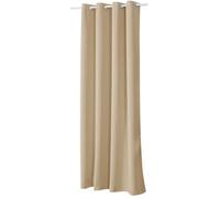WOLTU 1 pièce Rideau occultant à œillets pour fenêtre Porte, Thermique Isolant,135x225cm,Champagne VH5878cp
