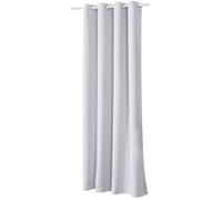 WOLTU 1 pièce Rideau occultant à œillets pour fenêtre Porte, Thermique Isolant,135x245cm,Gris Blanc VH5877ws