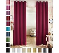 WOLTU 1 pièce Rideau occultant en Polyester, Rideau Opaque Suspension à œillets, 135x225cm, Mûre, VH5866bb