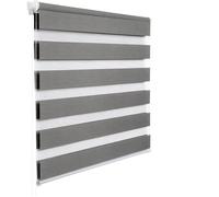 WOLTU 1 pièce Store Enrouleur, Double Fixation, Rapide sans perçage Store ,Isolant Thermique 100x150cm,Gris Aspect Bois