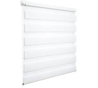 WOLTU Store Enrouleur Jour Nuit sans Perçage, 90x120 cm, Blanc | Double Tissu Tamisant, Contrôler la Lumière et Préserver L’intimité, pour Fenêtre et Porte, Largeur du Tissu 87 cm