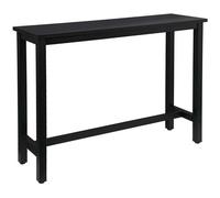 WOLTU 1 x Table de bar, Table de bistrot, Table à manger, Structure en métal, Plateau en MDF, 140x40x100 cm, Noir
