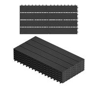 WOLTU 11 × WPC Dalle de sol Revêtement Carrelage, 30×60cm/Pièce,Anthracite