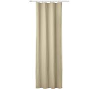 WOLTU 1PC Rideau Opaque Passe Tringle, Rideau occultant en Polyester, Isolation Thermique, Convient au Salon/à la Chambre à Coucher/à la bibliothèque, 135x245cm, Sable