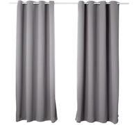 WOLTU 2 pièces Rideaux occultant à œillets pour fenêtre Porte, Thermique Isolant,135x175cm,Gris Foncé VH5879dg-2