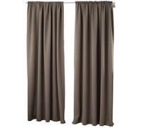 WOLTU 2 pièces Rideaux occultant,pour Maison intérieure pour fenêtre et Porte Isolant Thermique,135x245cm,Taupe VH5880ta-2