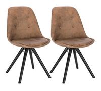 WOLTU Lot de 2 Chaises de Salle à Manger,Brun Foncé