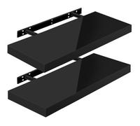 WOLTU 2 x Étagère Murale, Tablette Murale Panneau de Bois, Étagère Flottante, Étagère à Livres, 60x22,9x3,8cm, Nior RG9478sz-2