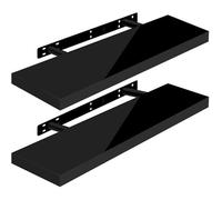 WOLTU 2 x Étagère Murale, Tablette Murale Panneau de Bois, Étagère Flottante, Étagère à Livres, 70x22,9x3,8cm, Nior RG9479sz-2