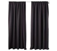 WOLTU 2PC Rideaux Occultant avec Galon Fronceur, 135x245cm, Anthracite