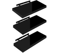 WOLTU 3 x Étagère Murale, Tablette Murale Panneau de Bois, Étagère Flottante, Étagère à Livres, 50x22,9x3,8cm, Nior RG9477sz-3