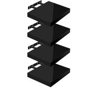 WOLTU 4 x Étagère Murale, Tablette Murale Panneau de Bois, Étagère Flottante, Étagère à Livres, 30x22,9x3,8cm, Nior RG9489sz-4