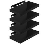 WOLTU 4 x Étagère Murale Tablette Murale Panneau de Bois Étagère Flottante Étagère à Livres 50x22 9x3 8cm Nior RG9477sz-4