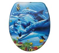 WOLTU Abattant de toilette en Duroplaste Couvercle de WC avec softclose fonction Forme O