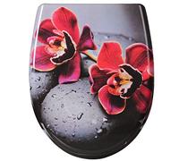 WOLTU Abattant WC, Lunette WC, Abattant WC avec Frein de Chute, Lunette de Toilette, Dégagement Rapide, en Forme O, Montage par le haut ou par le bas, en UF, WS2609