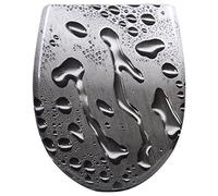WOLTU Abattant WC, Lunette WC, Abattant WC avec Frein de Chute, Lunette de Toilette, Dégagement Rapide, en Forme O, Montage par le haut ou par le bas, en UF