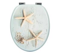 WOLTU Siège WC avec abaissement automatique, MDF, charnières Softclose, étoile de mer