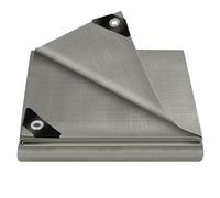 WOLTU Bâche de Protection en PE 280g/m², 5x5 m, Housse de Protection Étanche pour Bois, avec Œillets Muiti-Usage, Gris