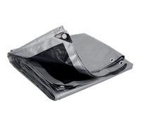 WOLTU Bâche de protection en polyéthylène, Bâche étanche et indéchirable, 180 g-m2,3x5 m, Gris-noir