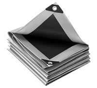 WOLTU Bâche de Protection PE Bâche Piscine 3x6m 280g/m²,Couverture étanche bâche imperméable et indéchirable,Gris+Noir