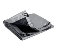 WOLTU Bâche de Protection PE Bâche Piscine 4x8m 280g/m²,Couverture étanche bâche imperméable et indéchirable,Gris+Noir