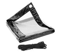 WOLTU Bâche Transparente en PVC Imperméable avec Œillets Anti-UV 2x2m
