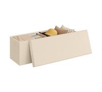 WOLTU Banc de Rangement, Pouf Coffre, Design Pliable, en Polaire Teddy