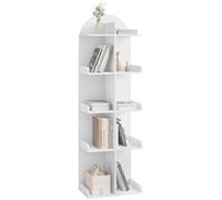 WOLTU Bibliothèque avec 10 Étagères 5 Niveaux, Étagère sur Pied | Design Ouvert, Rangement CD/DVD, pour Bureau, Salon, Chambre à Coucher, en Bois Composite, 40x126x24 cm, Blanc