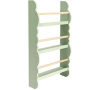 WOLTU Bibliothèque enfant en Bois MDF à 3 Niveaux, 42.5x14.5x80cm,Vert + Chêne clair