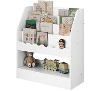 WOLTU Bibliothèque Enfant, Rangement Jouet Enfant à 5 Niveaux, en MDF, Blanc, 70x30x80cm, W0ETT0031