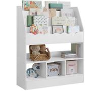 WOLTU Bibliothèque Enfant, Rangement Jouet Enfant à 6 Niveaux, en MDF, Blanc, 83x30x100cm, W0ETT0202