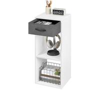 WOLTU Bibliothèque, Meuble de Rangement à 3 Niveaux avec Tiroir | Design Cubique Ouvert, pour Bureau, Chambre à Coucher, Salon, Blanc