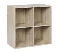 WOLTU Bibliothèque Armoire Étagère de Rangement 59.6X29X59.8 cm en MDF pour Salon 4 Cubes Compartiments, SK002hei2