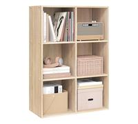 WOLTU Bibliothèque Étagère de Rangement, 59,6X29X89 cm | en MDF pour Salon, 6 Cubes