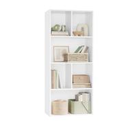 WOLTU Bibliothèque Étagère de Rangement en MDF | pour Salon, 6 Compartiments,50x29x121cm SK005ws