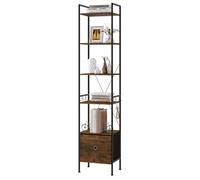 WOLTU Bibliothèque Étagère Rangement, Étagère d'angle à 5 Niveaux